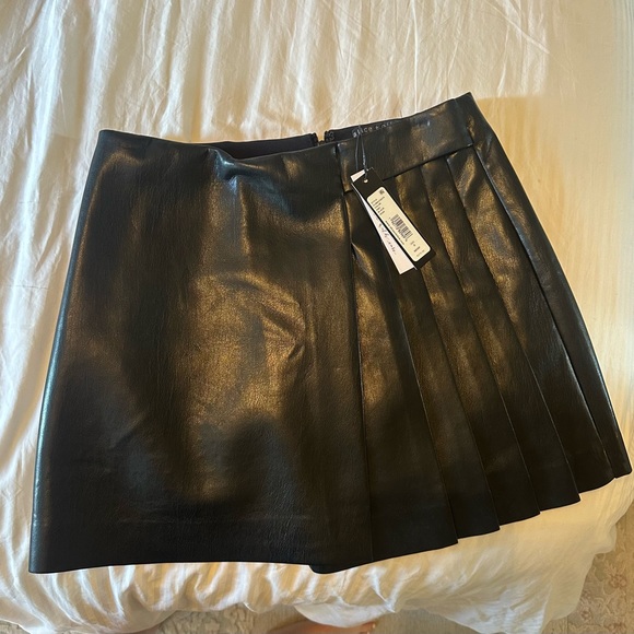 Alice + Olivia Dresses & Skirts - Black Leather Skirt by Alice + Olivia